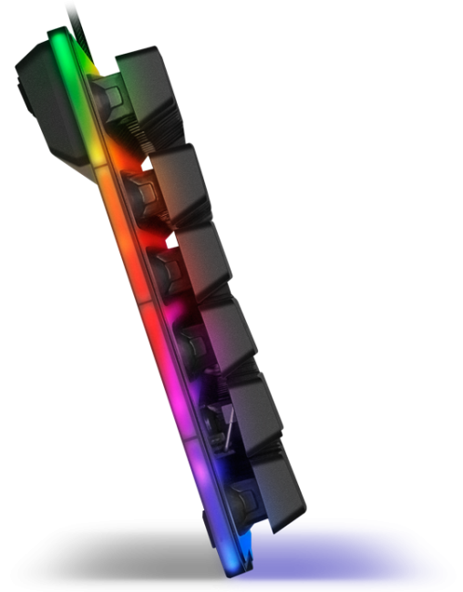 Игровая клавиатура KB-G8500 (104 кл, 12 Fn  функций, прозрач. корп.,подсв, мет. основание ) Sven KB-G8500