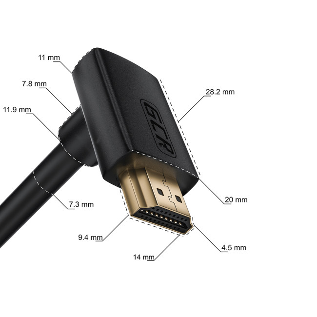GCR Кабель 1.0m HDMI 2.0, M верхний угол/M верхний угол, черный нейлон, HDR 4:2:2, Ultra HD, 4K 60 fps 60Hz/5K*30Hz, 3D, AUDIO, 18.0 Гбит/с, 28/28 AWG, GCR-53271 Greenconnect HDMI 2.0 - HDMI 2.0 1м черный GCR Кабель 1.0m HDMI 2.0, M верхний угол/M верхний угол, черный нейлон, HDR 4:2:2, Ultra HD, 4K 60 fps 60Hz/5K*30Hz, 3D, AUDIO, 18.0 Гбит/с, 28/28 AWG, GCR-53271 Greenconnect HDMI 2.0 - HDMI 2.0 1м черный