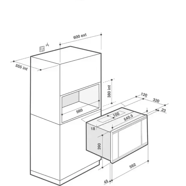 Встраиваемая микроволновая печь Brandt Brandt BMG2120B