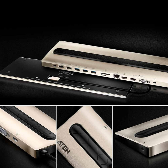 Многопортовая док-станция с портом USB-C и функцией сквозной передачи питания (Power Pass-Through) ATEN UH3237 Многопортовая док-станция с портом USB-C и функцией сквозной передачи питания (Power Pass-Through) ATEN UH3237