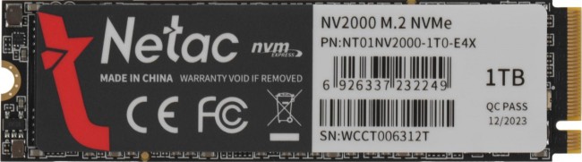 Накопитель SSD Netac NT01NV2000-1T0-E4X Накопитель SSD Netac NT01NV2000-1T0-E4X