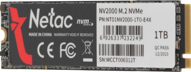 Накопитель SSD Netac NT01NV2000-1T0-E4X Накопитель SSD Netac NT01NV2000-1T0-E4X
