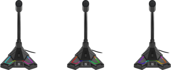 Defender Игровой стрим микрофон Pitch GMC 200 3,5 мм, LED, провод 1.5 м Defender Pitch GMC 200 Defender Игровой стрим микрофон Pitch GMC 200 3,5 мм, LED, провод 1.5 м Defender Pitch GMC 200