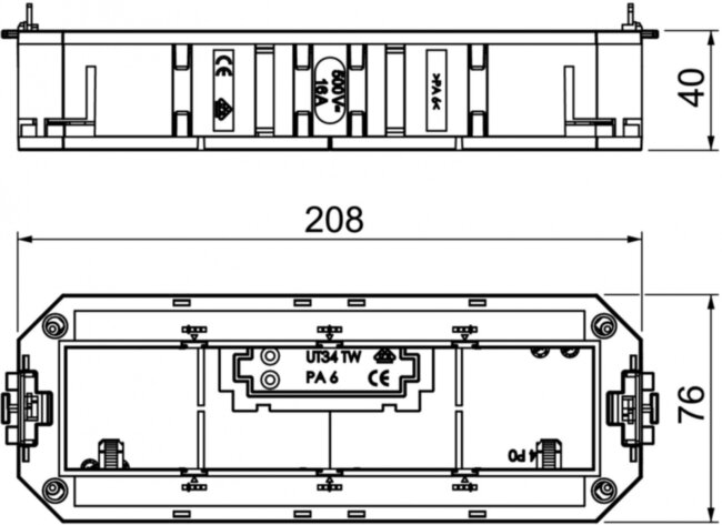 UT4 45 4, Монтажная коробка UT4 для установки в лючок с накладкой для 4xModul45 (полиамид,черный), кратность поставки 1 шт. Монтажная коробка UT4 для установки в лючок с накладкой для 4xModul45 (полиамид,черный) UT4 45 4, Монтажная коробка UT4 для установки в лючок с накладкой для 4xModul45 (полиамид,черный), кратность поставки 1 шт. Монтажная коробка UT4 для установки в лючок с накладкой для 4xModul45 (полиамид,черный)