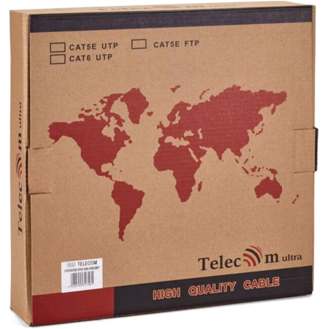 Патчкорд литой "Telecom" UTP кат.5e 50,0м серый VCOM NA102--50M Патчкорд литой "Telecom" UTP кат.5e 50,0м серый VCOM NA102--50M