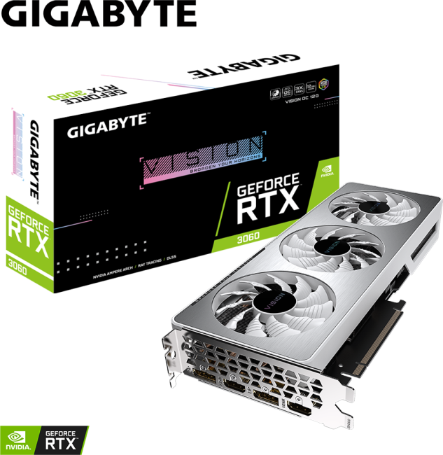 Видеокарта Gigabyte GV-N3060VISION OC-12GD Видеокарта Gigabyte GV-N3060VISION OC-12GD
