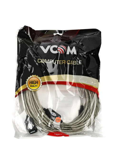 Кабель-адаптер USB2.0-repeater, удлинительный активный <Am-->Af> 20м VCOM <VUS7049-20M> VCOM USB 2.0 Type-AM - USB 2.0 Type-AF 20м