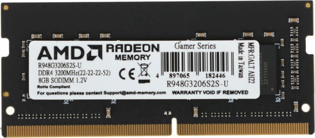 Память DDR4 8Gb 3200MHz AMD R948G3206S2S-U Память DDR4 8Gb 3200MHz AMD R948G3206S2S-U