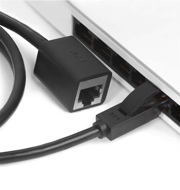 Greenconnect Удлинитель патч-корда прямой 0.5m, FTP медь, кат.6, черный, никелированный коннектор, 24 AWG, Premium ethernet high speed 10 Гбит/с, RJ45, T568B, GCR-51796 Greenconnect RJ45(m) - RJ45(f) Cat. 6 F/UTP PVC 0.5м чёрный