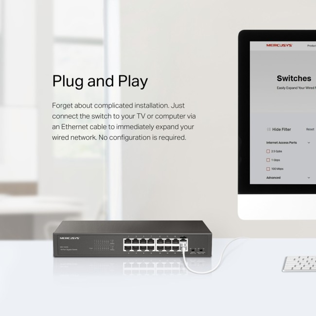 Коммутатор Mercusys MS116GS Коммутатор Mercusys MS116GS