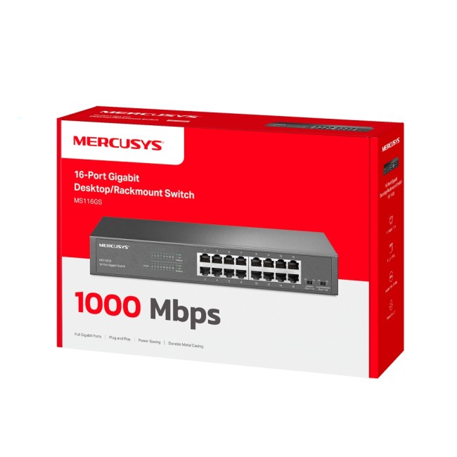 Коммутатор Mercusys MS116GS Коммутатор Mercusys MS116GS