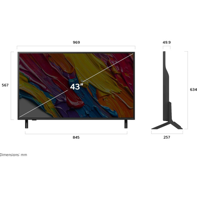 Телевизор ЖК 43'' LG LG 43QNED82A6B.ARUG