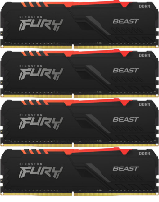 Память оперативная Kingston FURY Beast RGB  KF436C18BBAK4/128