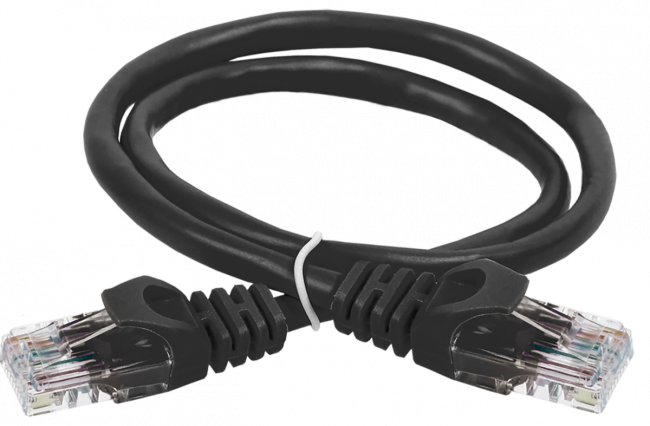 ITK Коммутационный шнур кат. 5Е UTP LSZH 3м черный ITK RJ45(m) - RJ45(m) Cat. 5e U/UTP LSZH 3м черный