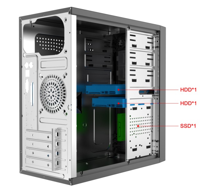 Корпус с блоком питания 450Вт. Foxline Case Forza