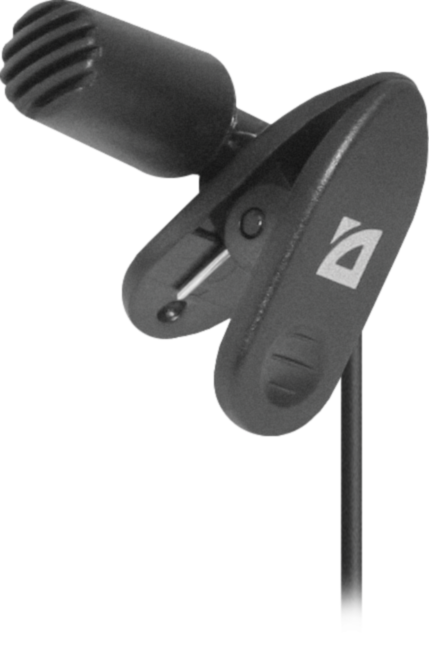 Defender Микрофон компьютерный MIC-109 черный, на прищепке, 1,8 м Defender MIC-109