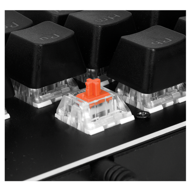 Механическая игровая клавиатура SVEN KB-G9700 (104 кл,+12Fn,RED switch, RGB, мет, корпус) Sven SV-015831