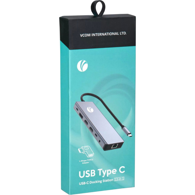 Адаптер TypeC -->(2HDMI+DP)4K*60Hz+3USB3.0+TC+USB2.0+RJ45+SD+TF+PD+audio+TCадаптер, VCOM <4706> VCOM CU4706