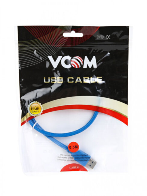Кабель удлинительный USB3.0 Am-Af 0.5m VCOM (VUS7065-0.5M) VCOM USB 3.2 Type-AM - USB 2.0 Type-AF 0.5м