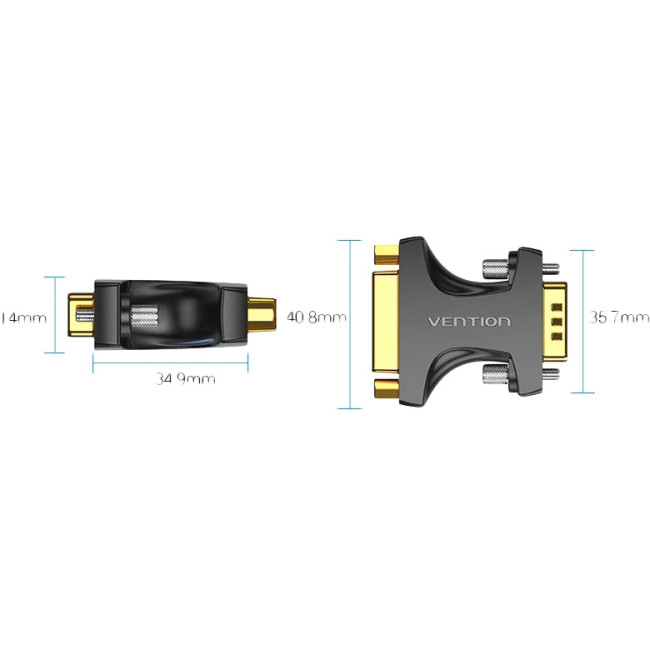 Адаптер-переходник Vention DVI-I 24+5F/ VGA 15M Vention DDDB0