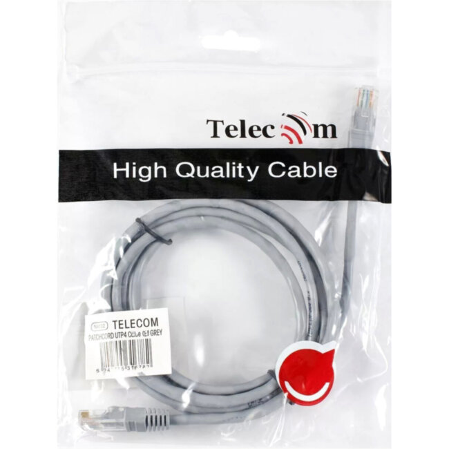 Патчкорд литой Telecom UTP кат.6 1m VCOM NA102-UTP-C6-1M Патчкорд литой Telecom UTP кат.6 1m VCOM NA102-UTP-C6-1M