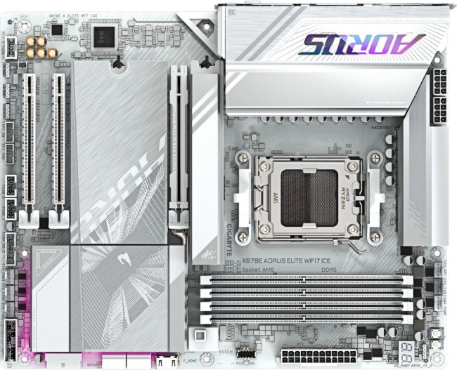 Материнская плата Gigabyte X870E AORUS ELITE WIFI7 ICE Материнская плата Gigabyte X870E AORUS ELITE WIFI7 ICE