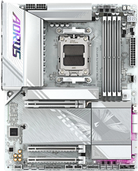 Материнская плата Gigabyte X870E AORUS ELITE WIFI7 ICE Материнская плата Gigabyte X870E AORUS ELITE WIFI7 ICE