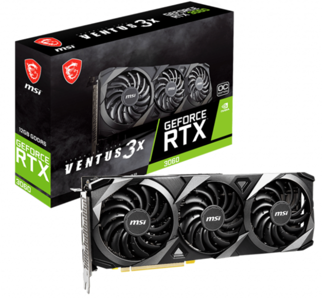 Видеокарта MSI GeForce RTX 3060 VENTUS 3X 12G OC Видеокарта MSI GeForce RTX 3060 VENTUS 3X 12G OC