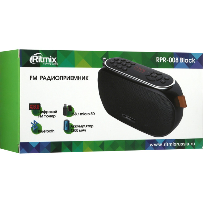 Радиоприёмник портативный Ritmix 4610121107265 Радиоприёмник портативный Ritmix 4610121107265