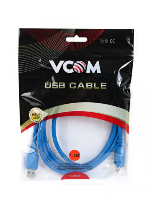 Кабель удлинительный USB3.0 Am-Af 1,8m VCOM (VUS7065-1.8M) VCOM USB 3.2 Type-AM - USB 2.0 Type-AF 1.8м