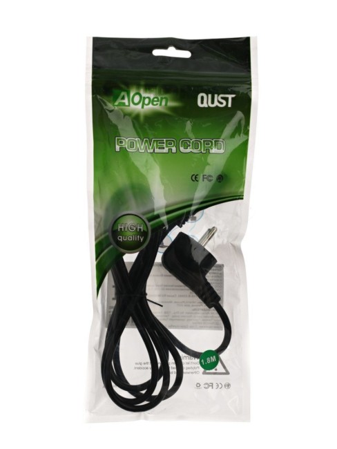 Кабель питания для ноутбуков 3-pin ( угловая Евровилка) <VDE> 3G*0.5mm2 Aopen <ACE022-1.8M> , 1,8m VCOM ACE022-1.8M