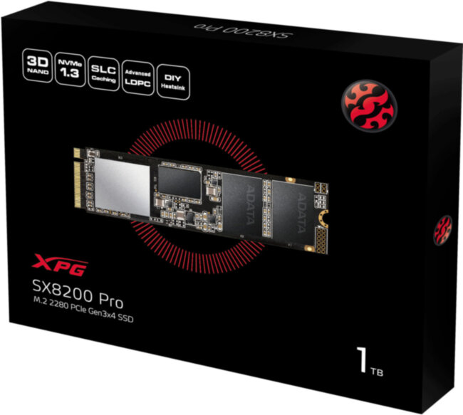 Твердотельный накопитель XPG SX8200 Pro ASX8200PNP-1TT-C Твердотельный накопитель XPG SX8200 Pro ASX8200PNP-1TT-C