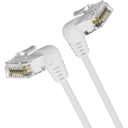 Патч-корд Vention прямой UTP cat.6a, RJ45 угол 90 - 1м. Белый Vention IBOWF