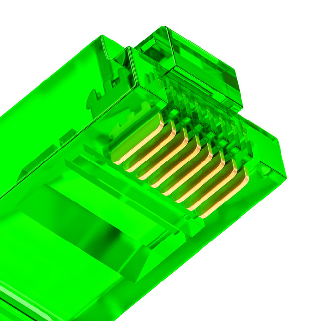 Greenconnect Коннектор цветной RJ-45 cat.5e UTP Male, для многожильного кабеля, 8p8c 15 шт (3 цвета по 5 шт), GCR-51802 Коннектор Greenconnect цветной RJ-45 cat.5e UTP Male