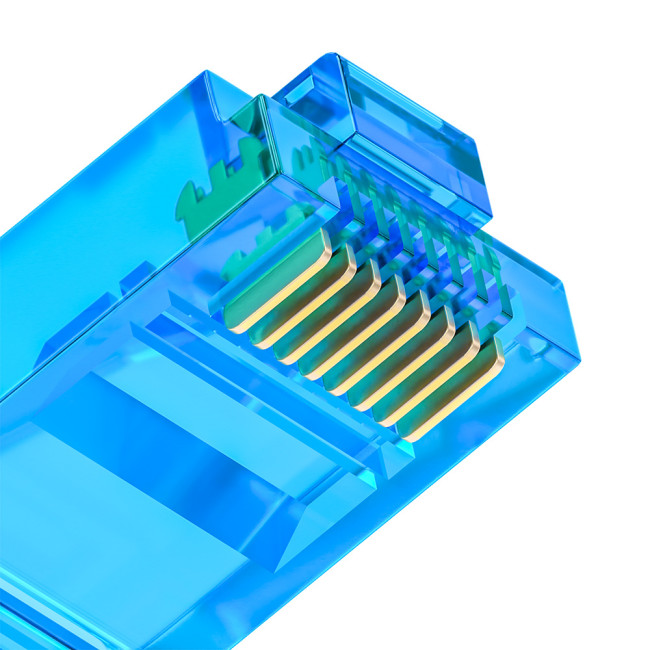 Greenconnect Коннектор цветной RJ-45 cat.5e UTP Male, для многожильного кабеля, 8p8c 15 шт (3 цвета по 5 шт), GCR-51802 Коннектор Greenconnect цветной RJ-45 cat.5e UTP Male