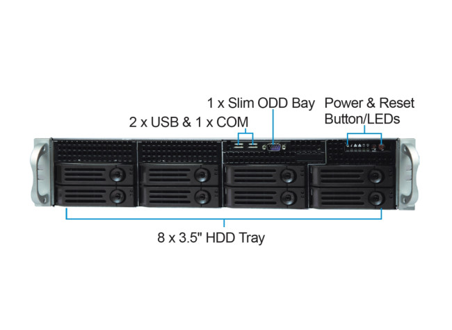 Серверный корпус ABLECOM CS-R25-41P Серверный корпус ABLECOM CS-R25-41P