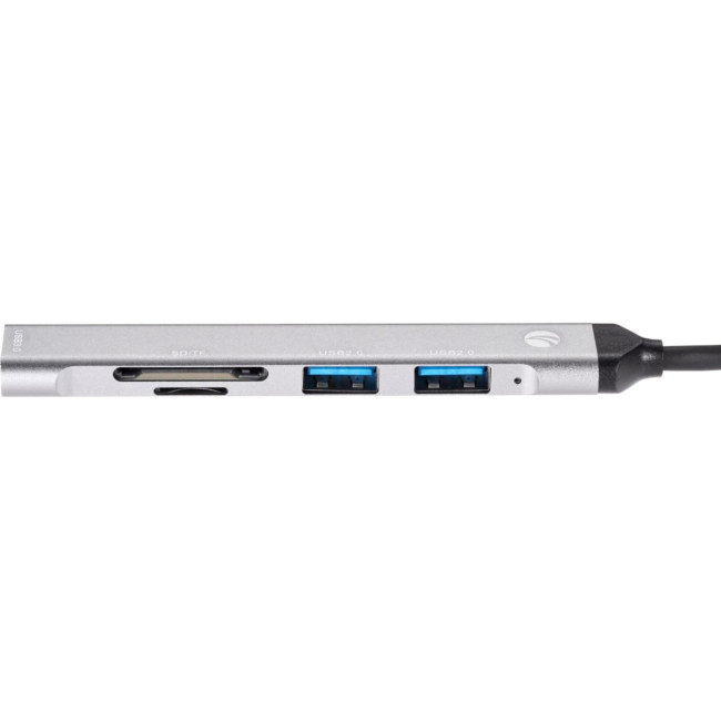 Адаптер TypeC+adapter-->USB3.0+2USB2,0+SD+TF, VCOM <DH297> VCOM DH297
