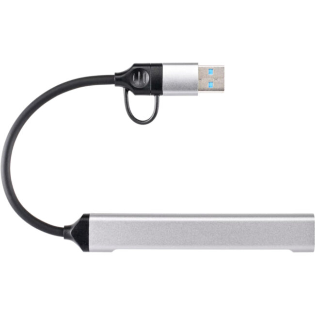 Адаптер TypeC+adapter-->USB3.0+2USB2,0+SD+TF, VCOM <DH297> VCOM DH297