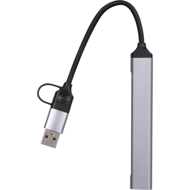 Адаптер TypeC+adapter-->USB3.0+2USB2,0+SD+TF, VCOM <DH297> VCOM DH297