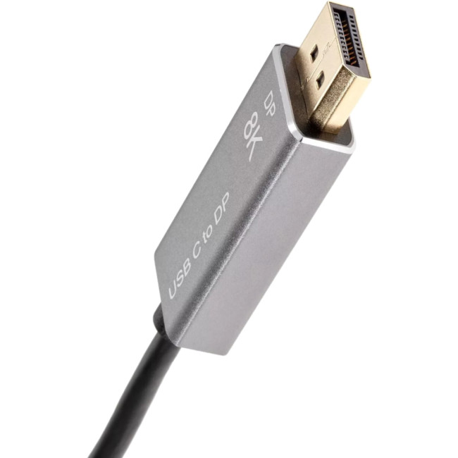 Кабель-адаптер USB Type-Cm --> DP1.4v (m) 8K@60Hz, 1.8m , Alum Shell,VCOM <CU480MC-1.8M> VCOM CU480MC-1.8M