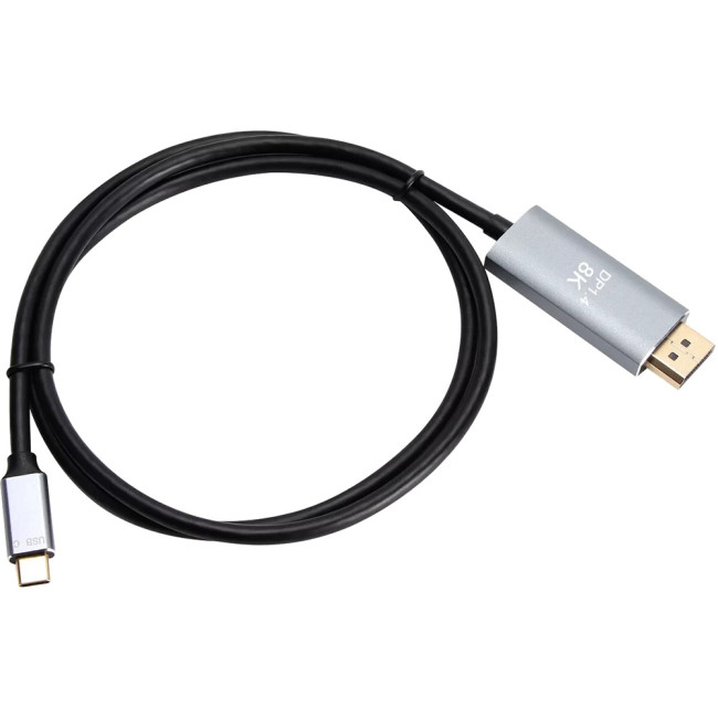 Кабель-адаптер USB Type-Cm --> DP1.4v (m) 8K@60Hz, 1.8m , Alum Shell,VCOM <CU480MC-1.8M> VCOM CU480MC-1.8M