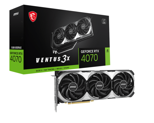 Видеокарта MSI GeForce RTX 4070 VENTUS 3X E 12G Видеокарта MSI GeForce RTX 4070 VENTUS 3X E 12G