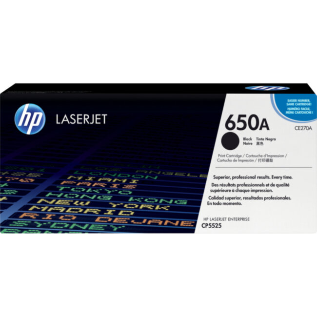 Тонер-картридж HP 650A Black Color LaserJet Print Cartridge (CE270A)