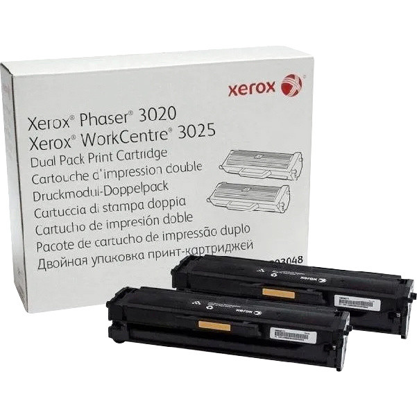 Двойная упаковка тонер-картриджей P3020/WC3025, 3K Xerox 106R03048