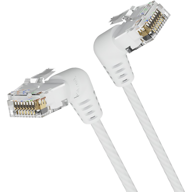 Патч-корд Vention прямой UTP cat.6a, RJ45 угол 90 - 0,5м. Белый Vention IBOWD Патч-корд Vention прямой UTP cat.6a, RJ45 угол 90 - 0,5м. Белый Vention IBOWD