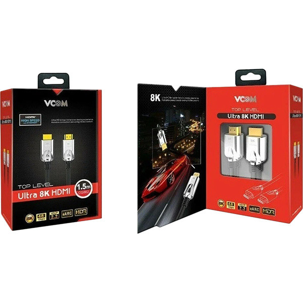 Кабель HDMI 19M/M,ver. 2.1, 8K@60 Hz 2m VCOM <CG862-2M> VCOM CG862-2M Кабель HDMI 19M/M,ver. 2.1, 8K@60 Hz 2m VCOM <CG862-2M> VCOM CG862-2M