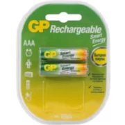 Перезаряжаемые аккумуляторы Smart Energy GP 40АAAHC AАA, емкость 400 мАч - 2 шт. в клемшеле GP 4891199145520 Перезаряжаемые аккумуляторы Smart Energy GP 40АAAHC AАA, емкость 400 мАч - 2 шт. в клемшеле GP 4891199145520