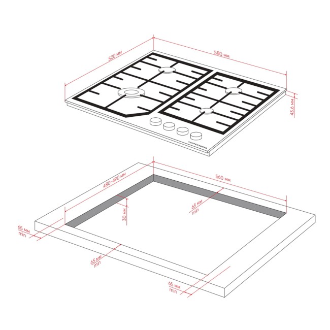 Варочная поверхность Kuppersberg Kuppersberg TS 68 B
