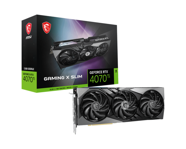 Видеокарта MSI GeForce RTX 4070 Ti GAMING X SLIM 12G Видеокарта MSI GeForce RTX 4070 Ti GAMING X SLIM 12G