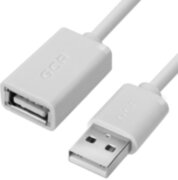 Greenconnect Удлинитель 0.5m USB 2.0, AM/AF, белый, 28/28 AWG, морозостойкий, GCR-UEC5M-BB-0.5m Greenconnect USB 2.0 Type-AM - USB 2.0 Type-AF 0.2м
